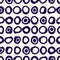 Retro Irregular Shaped Circles Set Vector Seamless Pattern. Modern Mid-Century Abstract Polka Dot Geometric Background