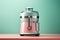 A retro juicer for extracting fresh juices, promoting a nutritious lifestyle.AI generated