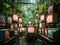 Retro Jungle Retreat: Vintage TVs in the Heart of a Greenhouse