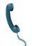 Retro land line phone blue. Call us illustration