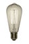 Retro light bulb, Edison style. Isolated object on a white background. Black and white image
