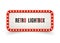 Retro lightbox billboard vintage frame. Vintage banner light box. Cinema or show signboard decoration advertise