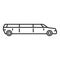 Retro limousine icon, outline style