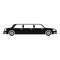 Retro limousine icon, simple style