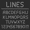 Retro Line Alphabet and Numbers