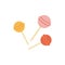 Retro lollipops Vintage fruit candies