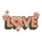 Retro Love Png - 1970s Vintage Graphic Design Sublimation