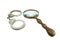 Retro Magnifying Glass and Handcuffs