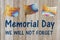 Retro Memorial Day message with netal flags