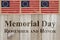 Retro Memorial Day Remember and Honor message
