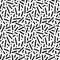 Retro memphis pattern - seamless trendy background. Fashion 80-90s. Dash mosaic black and white texture