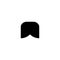 Retro mens fake mustache black icon