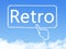 Retro message cloud shape