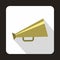 Retro metallic megaphone icon