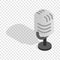 Retro microphone isometric icon