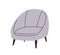 Retro mid-century armchair design. Trendy modern cozy lounge arm chair furniture with upholstered armrest for living