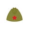 Retro military forage-cap Russian soldiers. Vintage Army cap wit