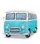 retro mini van bus for travel and leisure vector illustration