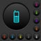 Retro mobile phone dark push buttons with color icons
