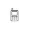 Retro mobile phone line icon