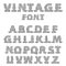 Retro mono line decorative font