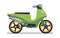 Retro motorbike. Delivery old scooter collectible classic vehicle for road racing, speed race vintage style moped travel
