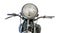 Retro motorbike headlamp and handlebars