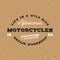 Retro motorcycle badge in vintage style. Label on moto theme.