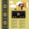 Retro movie template, media player, flat design, illustration, modern style, , concept, icons,digital, online, advertising