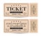 Retro movie tickets. Cinema tickets vintage.