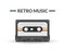 Retro music magnetic audio tape