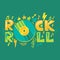 Retro music text Rock`n`roll