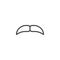 Retro mustache line icon