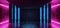 Retro Neon Laser Modern Sci Fi Elegant Retro Club Stage Glowing Blue Pink Purple Frame Light Rectangle In Dark Empty Grunge