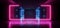 Retro Neon Laser Modern Sci Fi Elegant Retro Club Stage Glowing Blue Pink Purple Frame Light Rectangle In Dark Empty Grunge