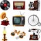 Retro objects icons