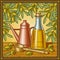 Retro olive oil still life