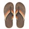 Retro Orange and Brown Sandals