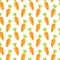 Retro orange carrot vegetable seamless pattern