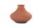 Retro Orange Clay Ceramic Pot Vase. 3d Rendering