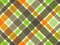 Retro orange green brown plaid