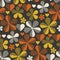 Retro orange and yellow color 60s flower motif.