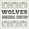 Retro ornament - wolves and inscriptions