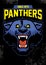 Retro panther mascot design