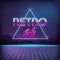 Retro Party 1980s. Digital landscape with space