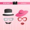 Retro party, bridal shower, wedding celebration, movember printable Glasses, Hats, Lips, Mustaches, Masks for photobooth