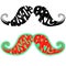Retro party Moustaches.Vector illustration isolate