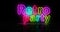 Retro party nightlife neon light 3d illustration