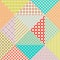 Retro patchwork. 16 seamless patterns. Endless