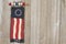 Retro patriotic USA background on weathered wood